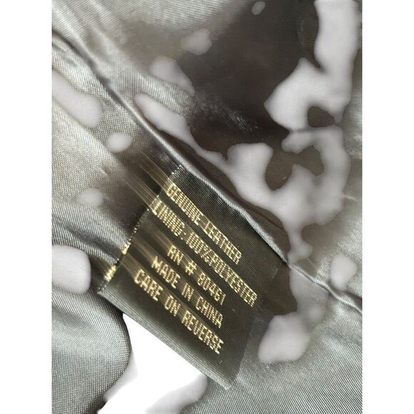 Men's Black Leather Bomber Jacket - Picture 3 of 7